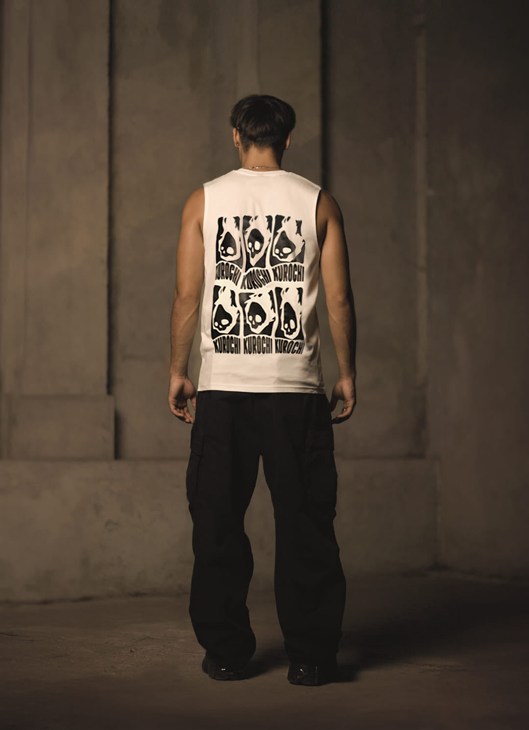 "BRAINSTORM" Tank top White