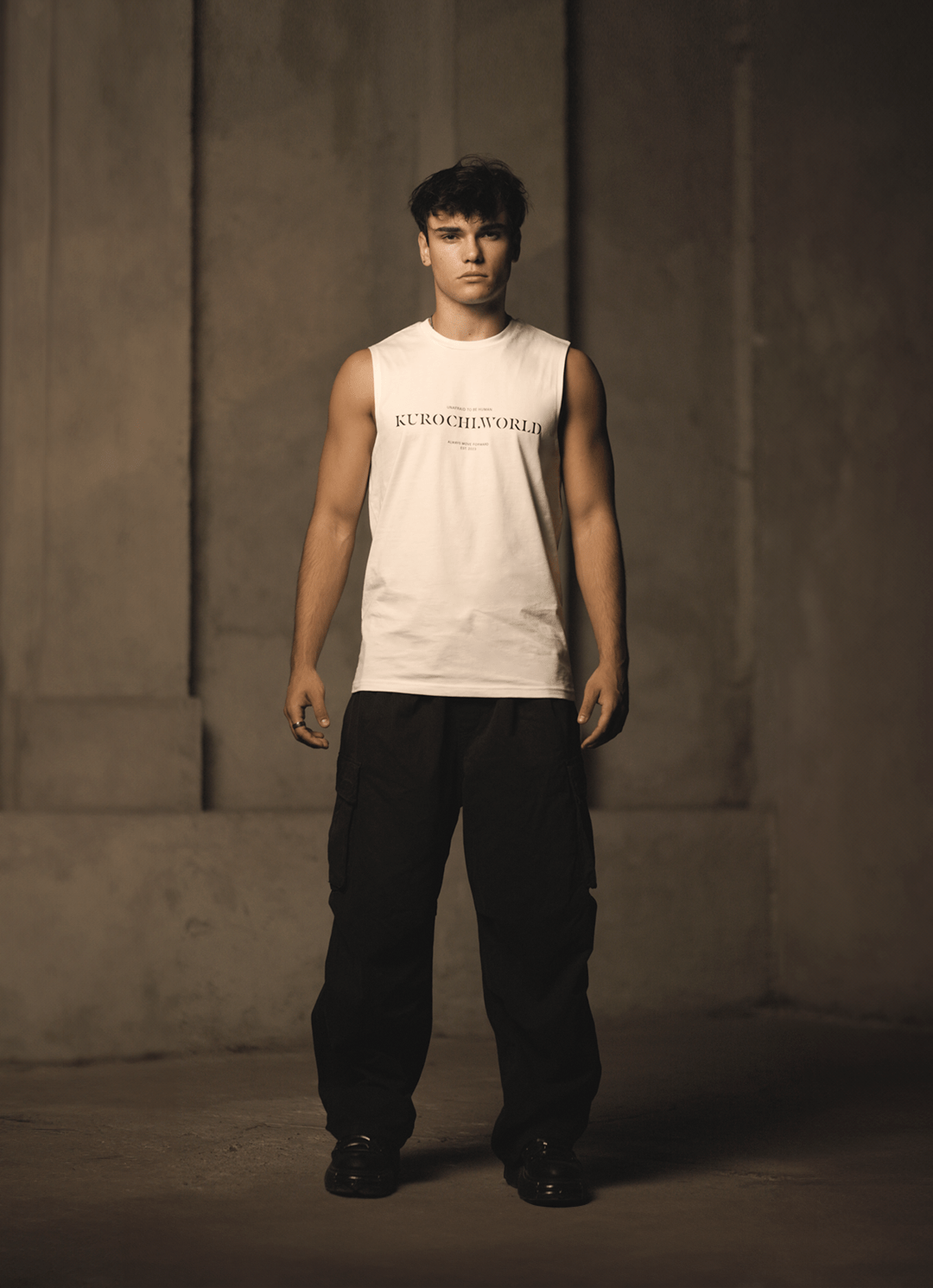 "MOVIE SCRIPT" Tank top White