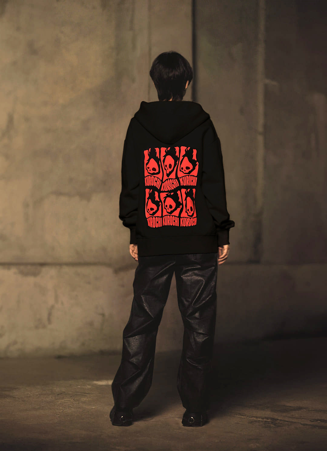 "BRAINSTORM - RED" Zip black